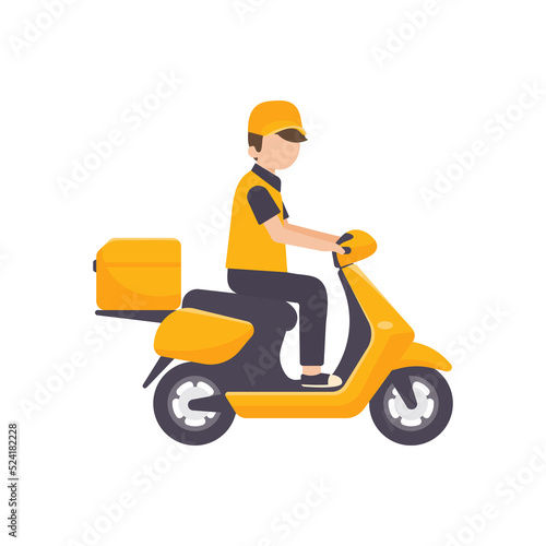 Motorbike for food delivery service online ordering concept © anuwat