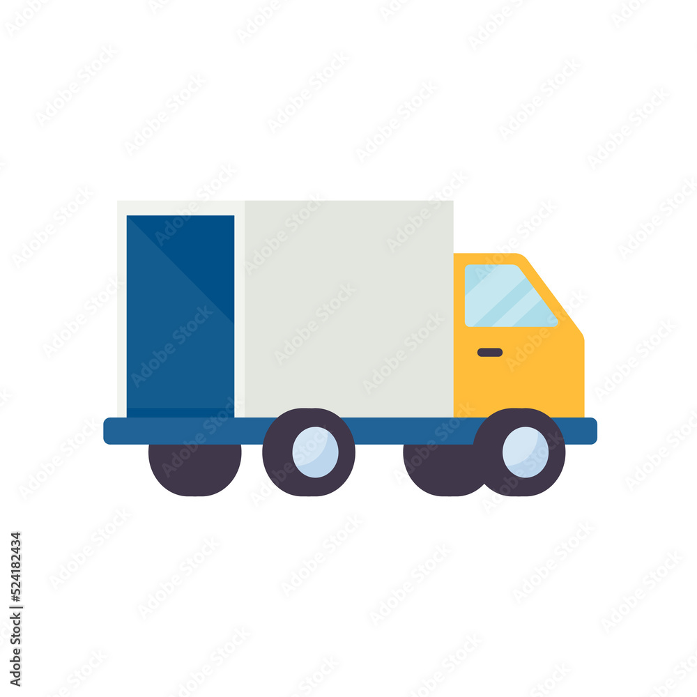 Trucks deliver goods to the recipient. online ordering concept Trucks deliver goods to the recipient. online ordering concept