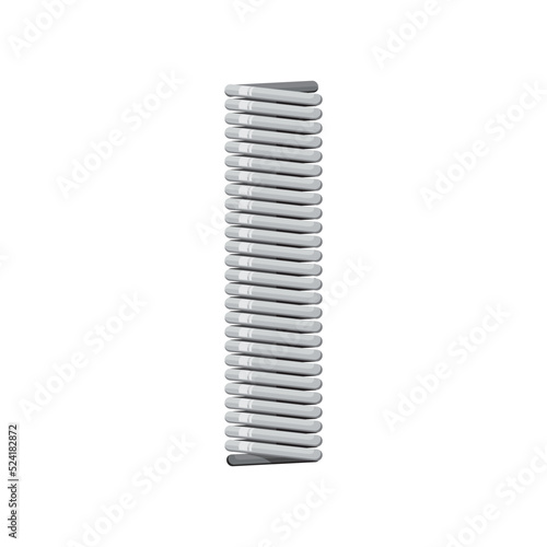 Coil spring elastic object isolated realistic icon. Vector extension and compression vehicle spare part, helical spring car detail. Vehicle suspension or mattress spring, torsion flexible object