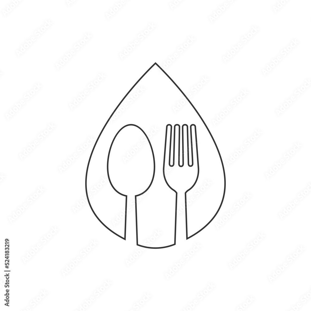 Vegan food icon design isolated on white background. Vector illustration