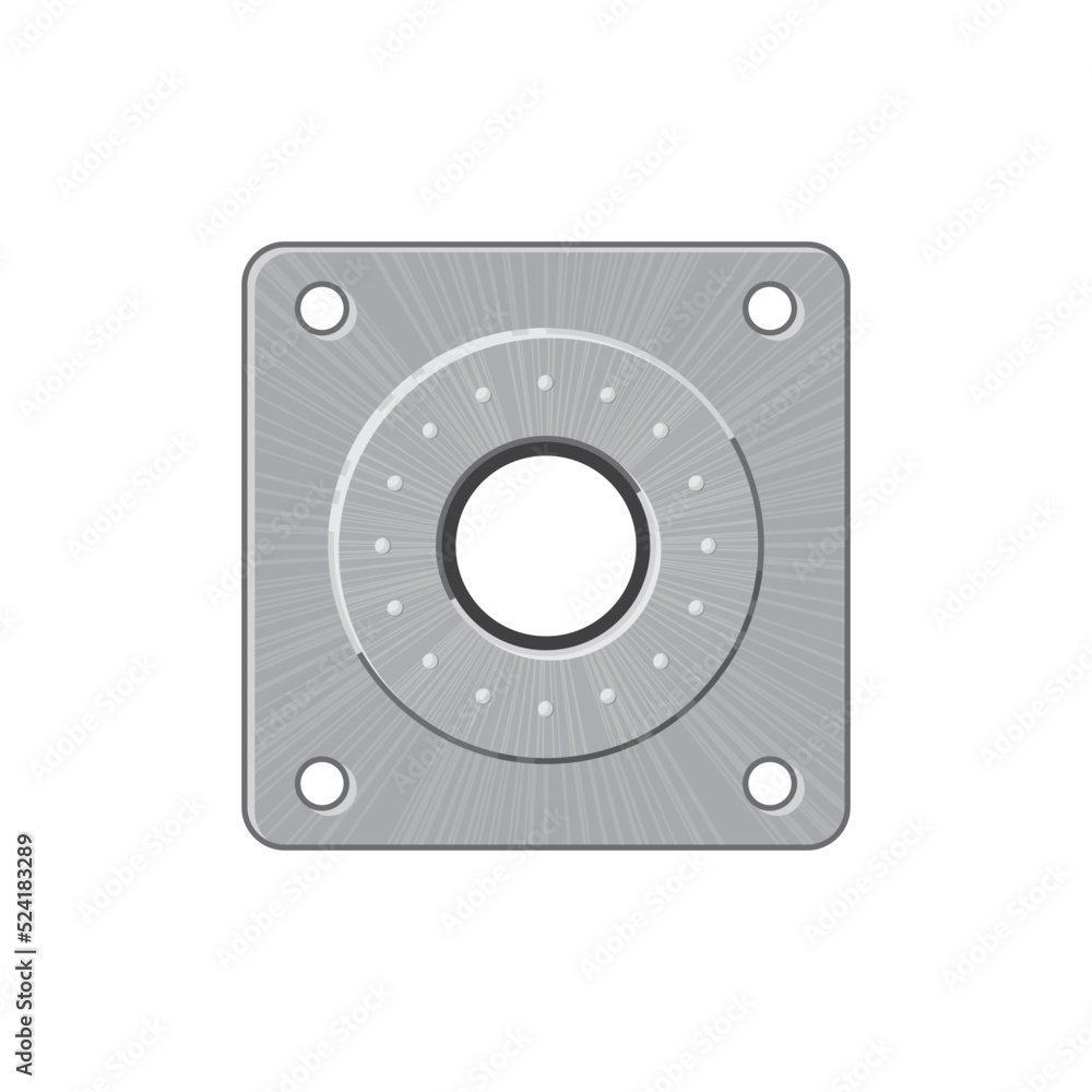 Square mounting bracket car detail connector realistic icon. Vector automobile spare part template, car repair and fixing tool, connecting object. Round tow plug, harness vehicle mounting bracket Square mounting bracket car detail connector realistic icon. Vector automobile spare part template, car repair and fixing tool, connecting object. Round tow plug, harness vehicle mounting bracket