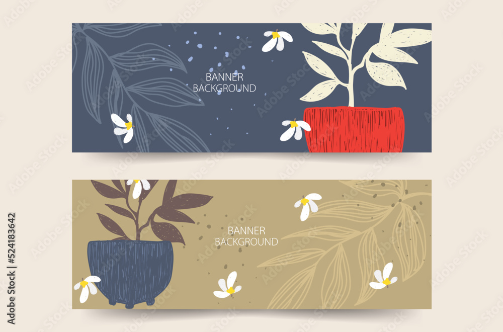 beautiful floral banners backgrounds eight