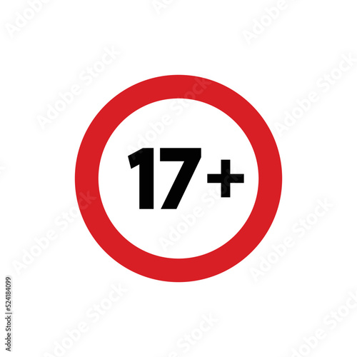 seventeen plus icon in flat style. 18+ vector Free Download seventeen plus icon in flat style. 18+ vector - GFXLoad