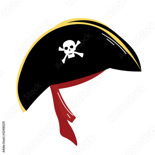 Pirate's hat on white background photo