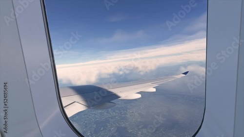 view from window of airplane airbus a330 photo
