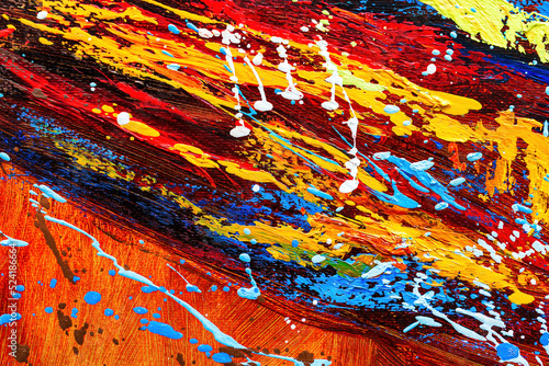 Colorful abstract oil painting art background. Texture of canvas and oil.