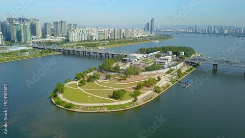 서울시 한강,노들섬의 전경 photo