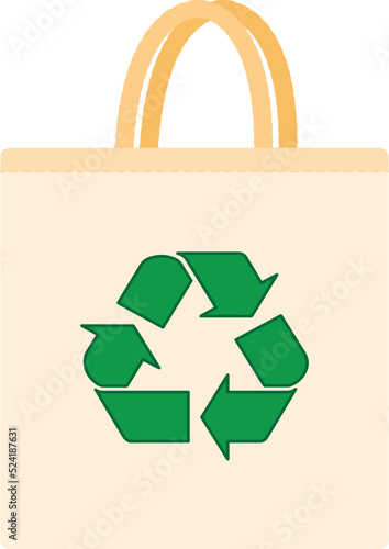 Recycle bag vector illustration. reuse bag