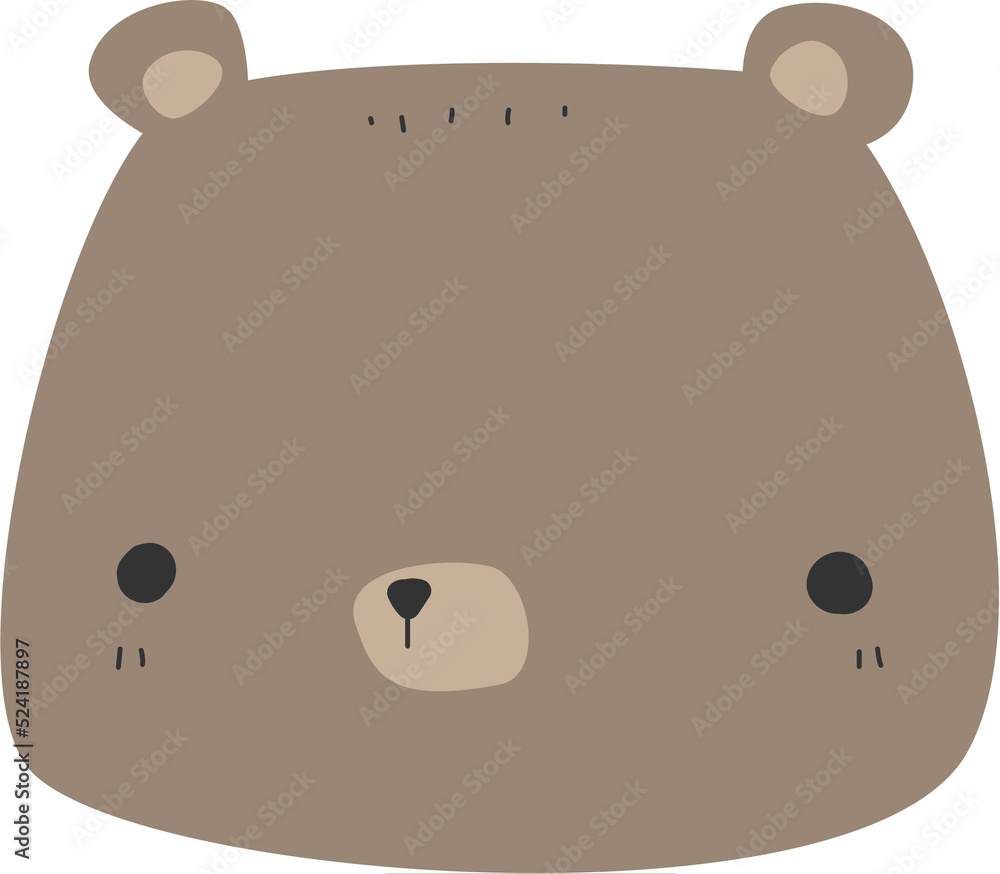 cute bear head cartoon element cute bear head cartoon element