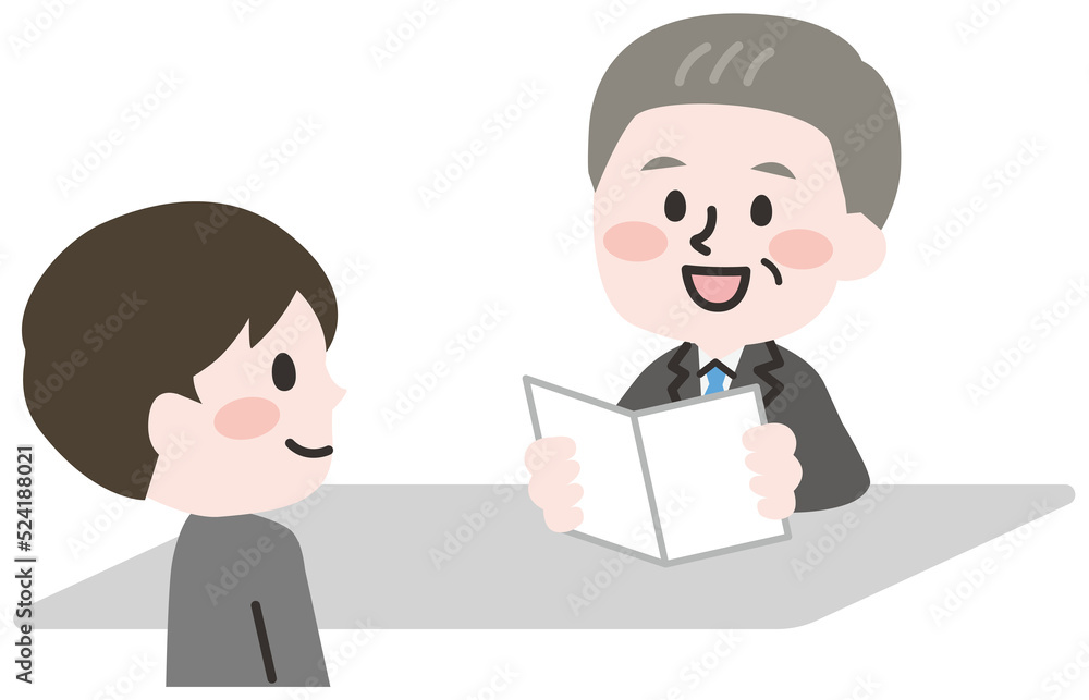 面接をする人物のイラスト 面接をする人物のイラスト