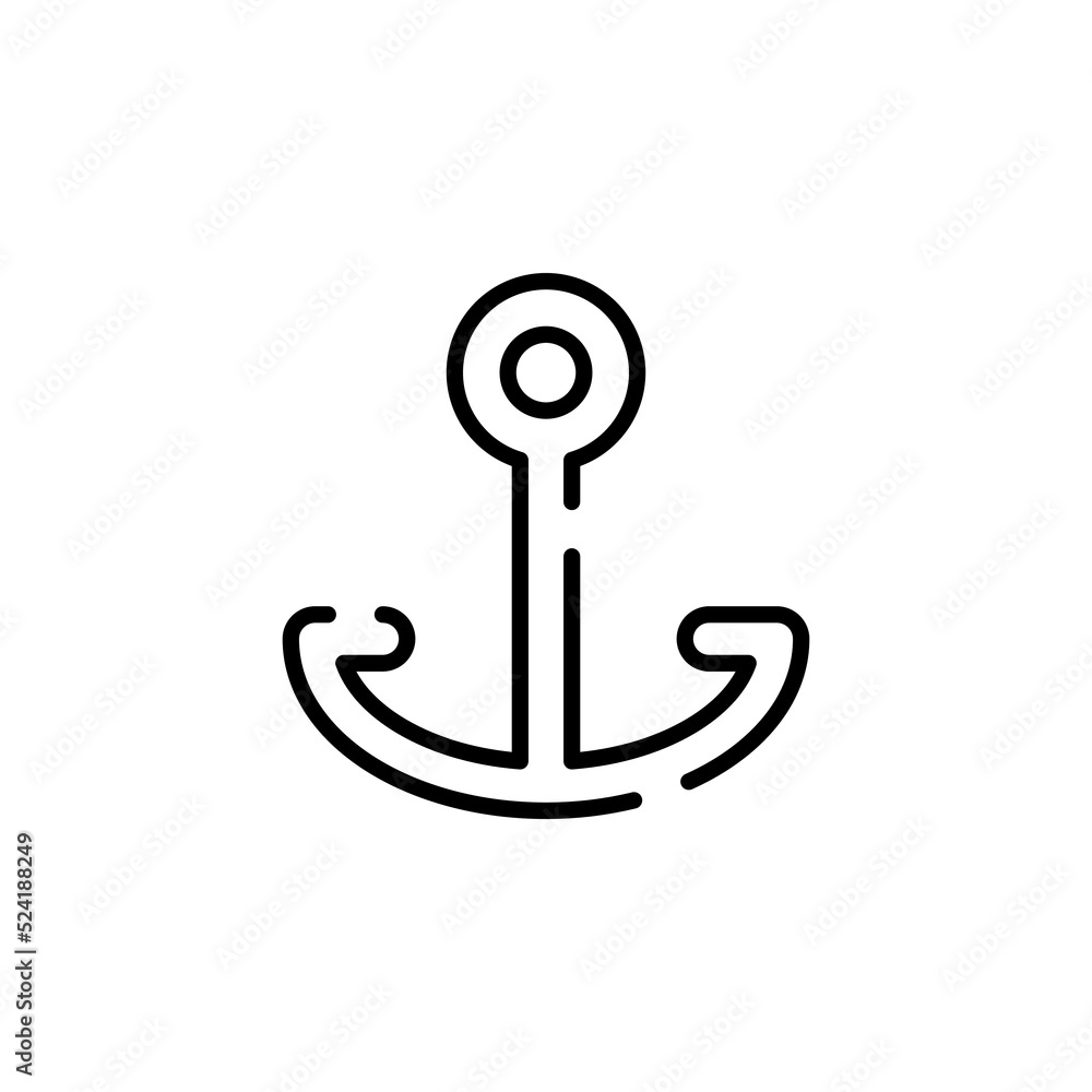 Anchor, Port Dotted Line Icon Vector Illustration Logo Template. Suitable For Many Purposes. Anchor, Port Dotted Line Icon Vector Illustration Logo Template. Suitable For Many Purposes.