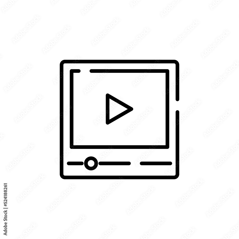 Video, Play, Film, Player, Movie Dotted Line Icon Vector Illustration Logo Template. Suitable For Many Purposes. Video, Play, Film, Player, Movie Dotted Line Icon Vector Illustration Logo Template. Suitable For Many Purposes.