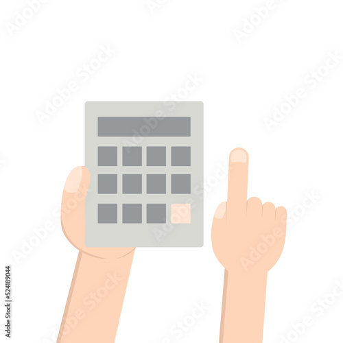 Hand Holding Calculator