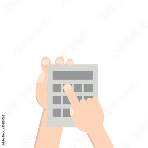 Wallpaper Mural Hand Holding Calculator Torontodigital.ca