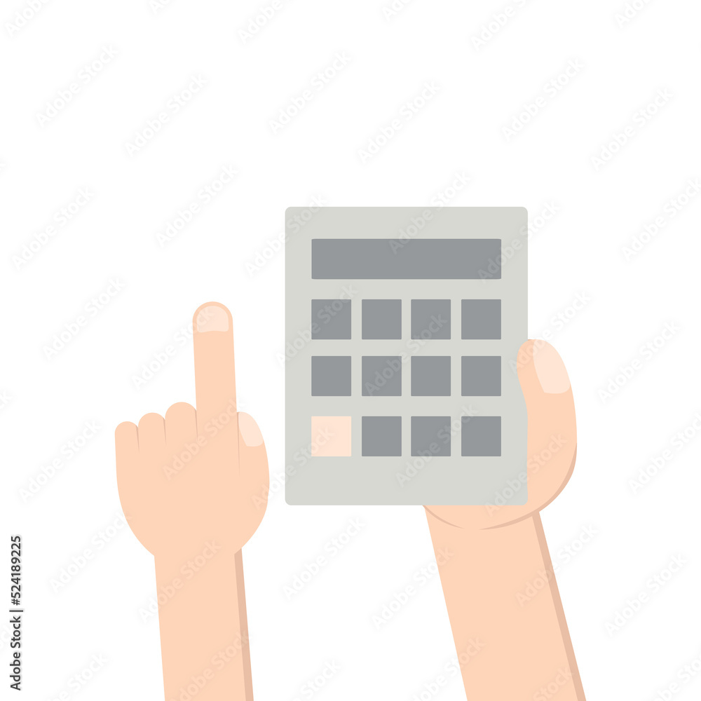 Hand Holding Calculator Hand Holding Calculator