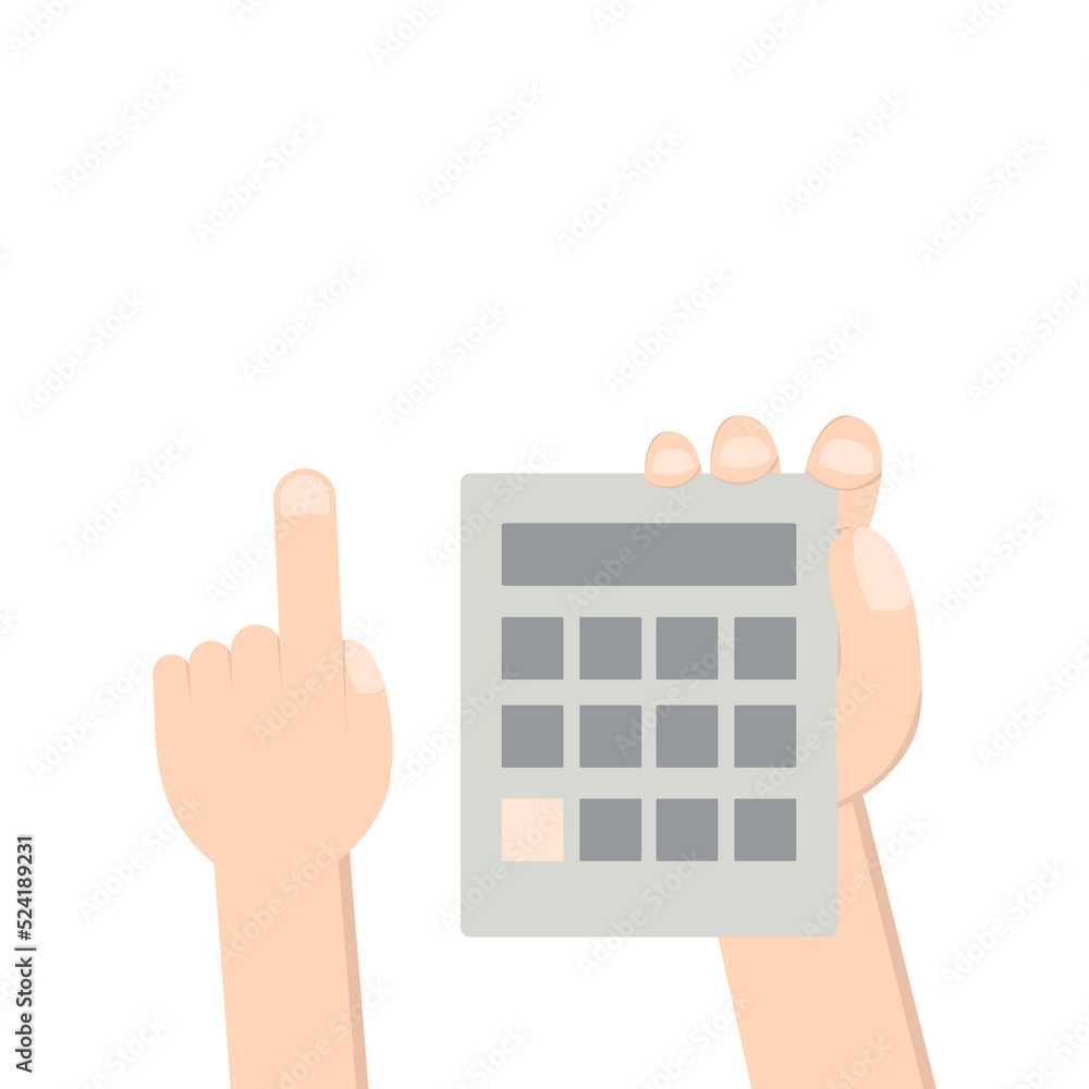 Hand Holding Calculator Hand Holding Calculator