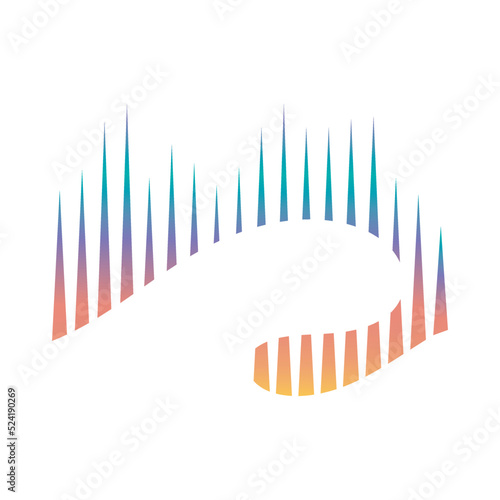 aurora logo design icon illustration vector template