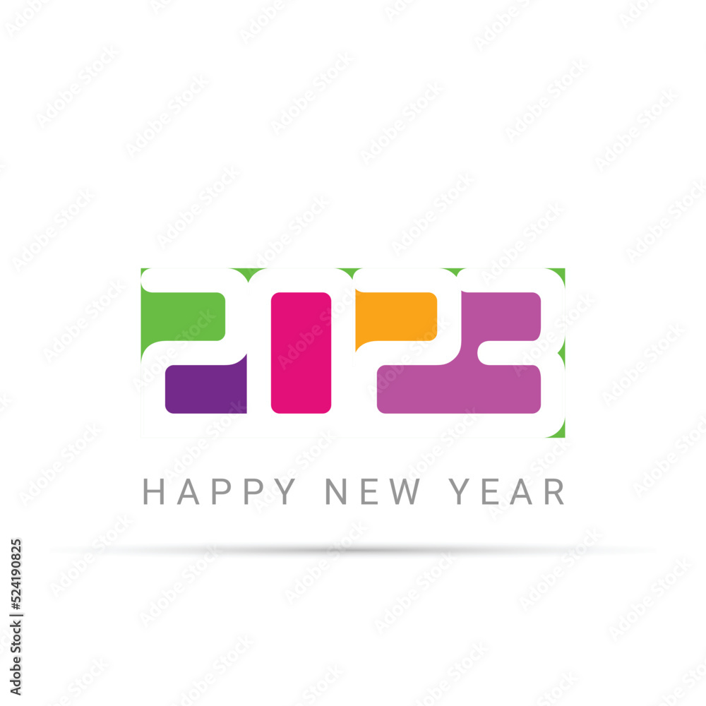 2023 colorful Text design. 2023 Happy New Year vector design illustration 2023 colorful Text design. 2023 Happy New Year vector design illustration