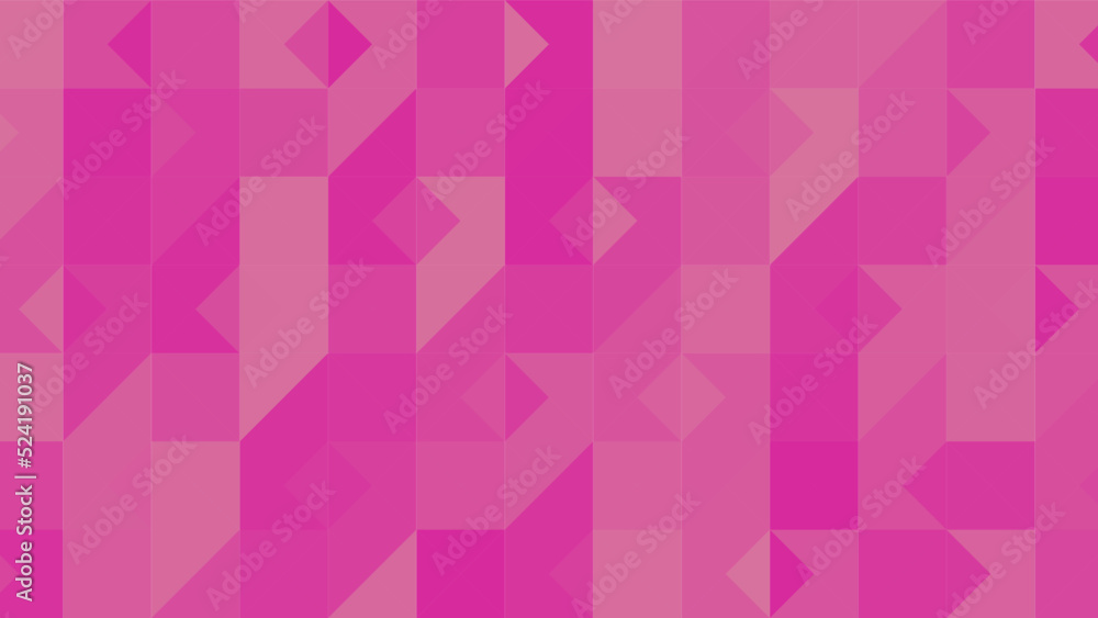 Pink gradient and triangle geometric pattern background.