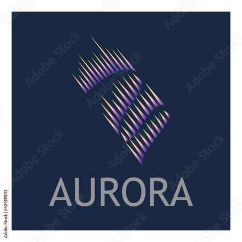 aurora logo design icon illustration vector template