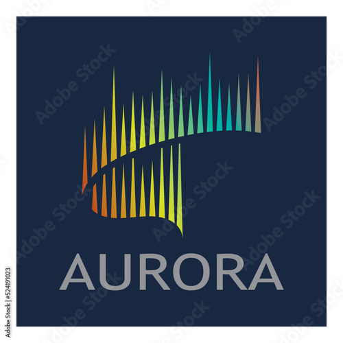 aurora logo design icon illustration vector template