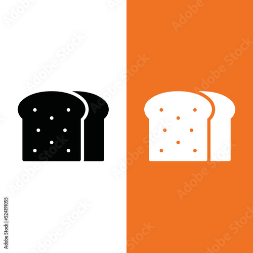 Bread Vector Icon in Glyph Style. Bread is a type of baked food, made from flour and water. Vector illustration icon can be used for an app, website, or part of a logo.