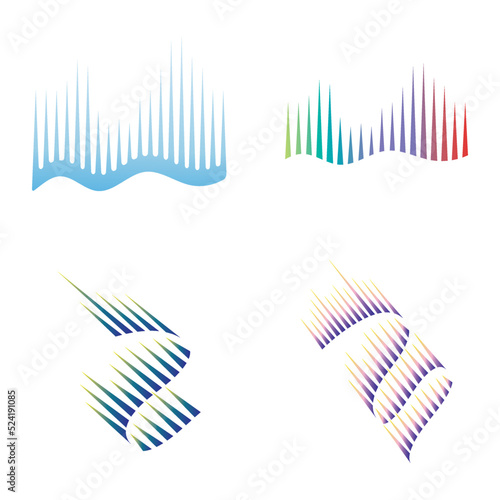 aurora logo design icon illustration vector template