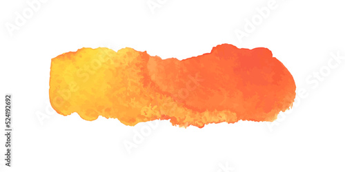 Colorful watercolor spot on isolated white background. Colored aquarelle sample. Hand drawn watercolour splotch