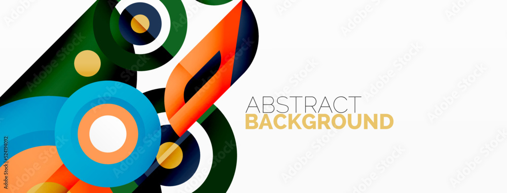 Abstract round shapes background. Minimalist decoration. Geometric background with circles and rings Abstract round shapes background. Minimalist decoration. Geometric background with circles and rings