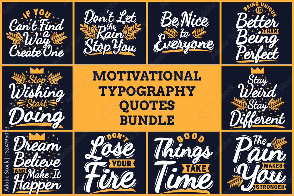 MOTIVATIONAL TYPOGRAPHY QUOTES BUNDLE VOL. 7