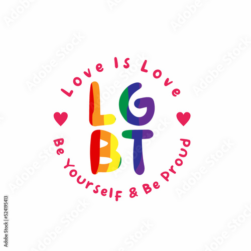 lgbt illustration, love is love vector design