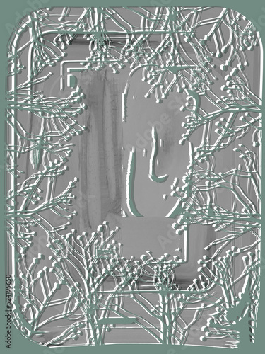 branches background hand drawn illustration with watercolor brush strokes