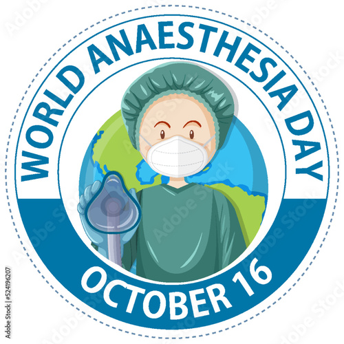 World Anaesthesia Day Logo Concept