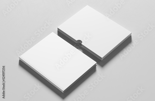 Slipcase book mock up isolated on white background. 3D illustration.