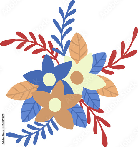 flower illustration on transparent background