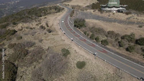 冬の富士山をドローンで撮影
