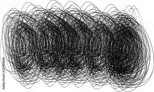 hand drawn scrawl sketch. chaos doodle pattern,  Vector illustration Isolated on white background