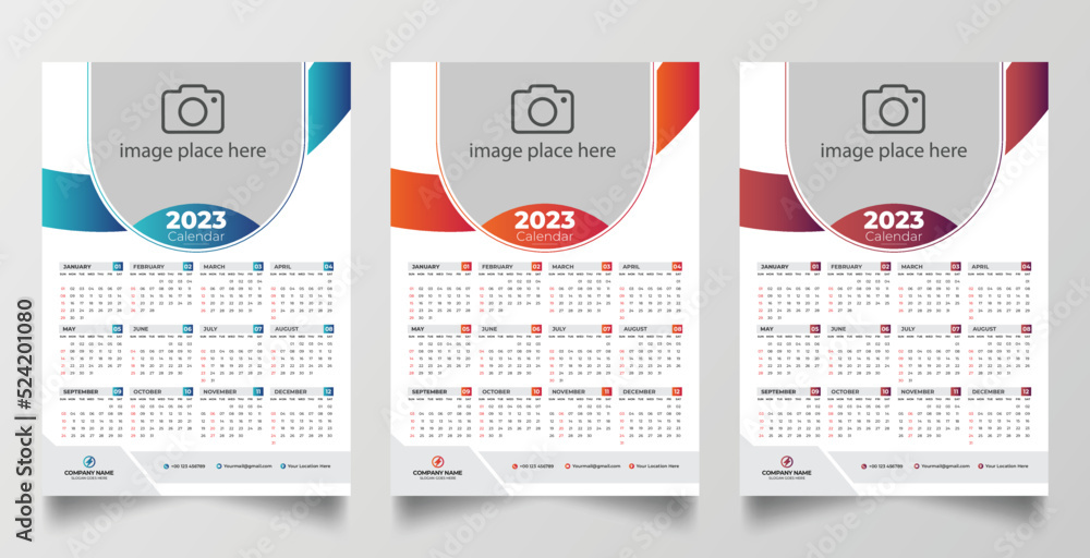 2023 one page wall calendar design template 2023 one page wall calendar design template