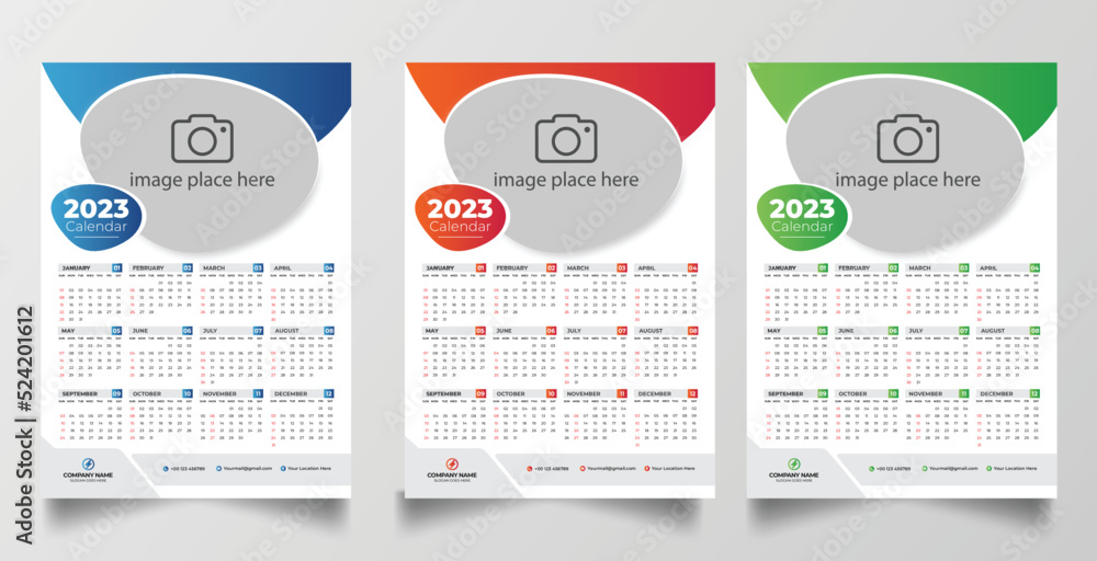 2023 one page wall calendar design template 2023 one page wall calendar design template