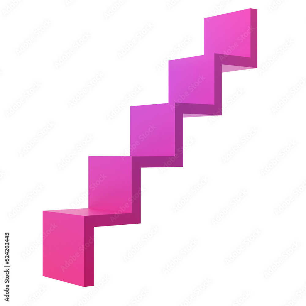 3D step shape. 3D geometric shape. 3D step shape. 3D geometric shape.