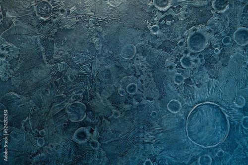 Fotografie, Tablou Blue background of the lunar surface