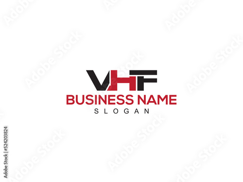 Monogram VHF Logo Letter, Creative vhf Logo Icon Vector Image and Unique Three Letter Design For Business photo