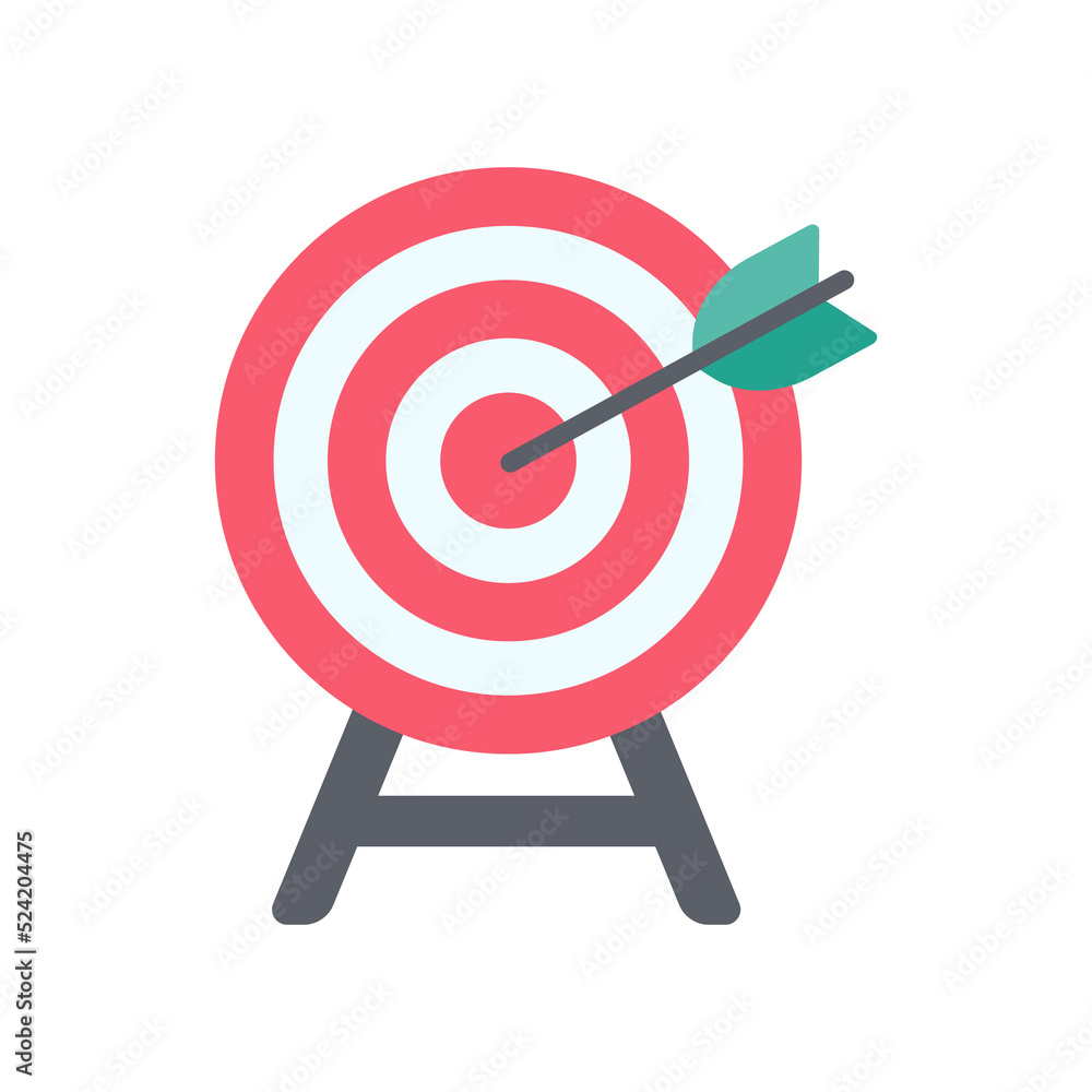 Arrows shot to the center of the target. business goal setting concept Arrows shot to the center of the target. business goal setting concept