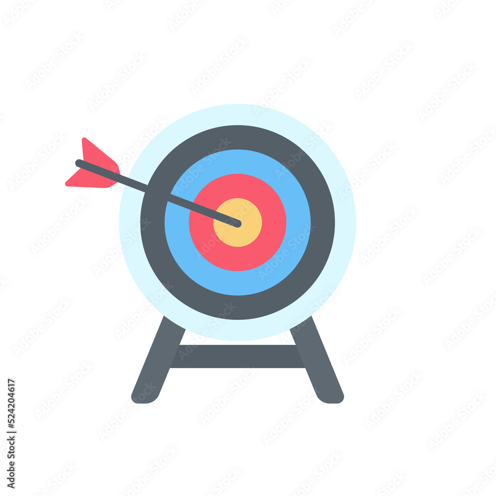 Arrows shot to the center of the target. business goal setting concept Arrows shot to the center of the target. business goal setting concept