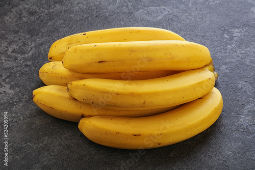 Tropical yellow banana fruit heap