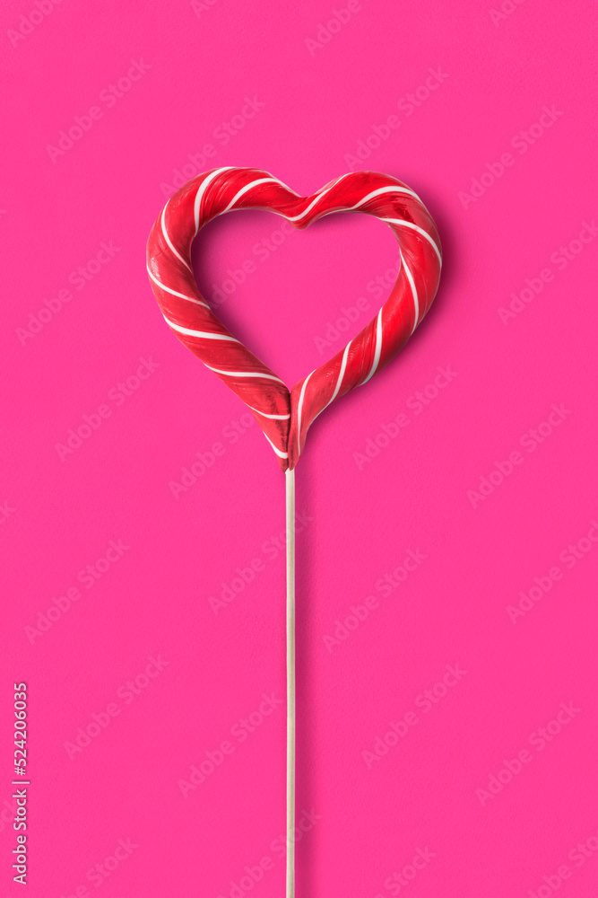 Lollipop on pink background Lollipop on pink background