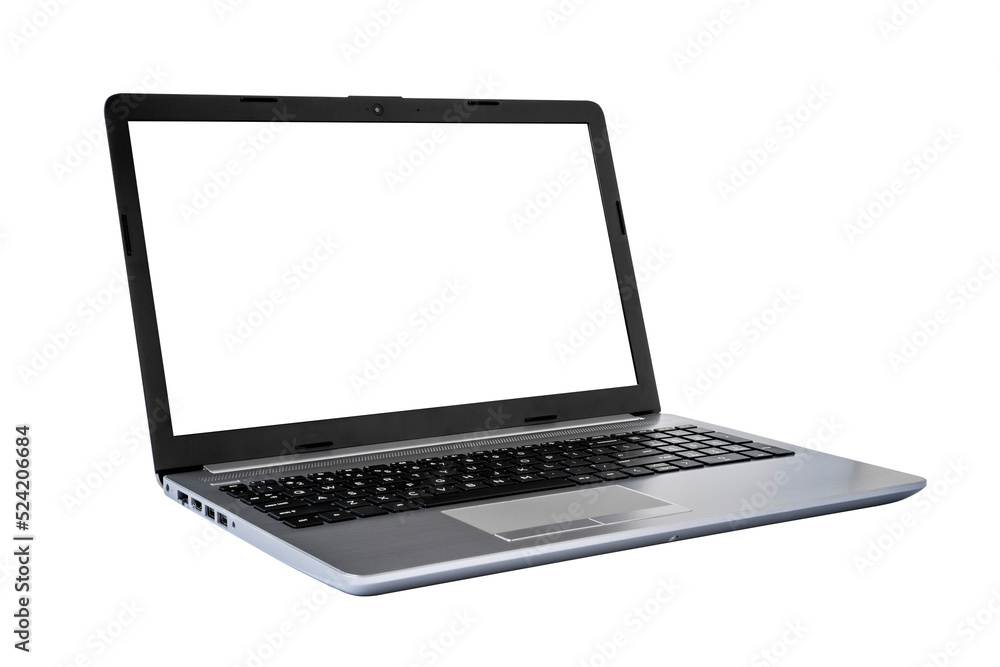 Laptop or notebook with blank screen for copy space Laptop or notebook with blank screen for copy space