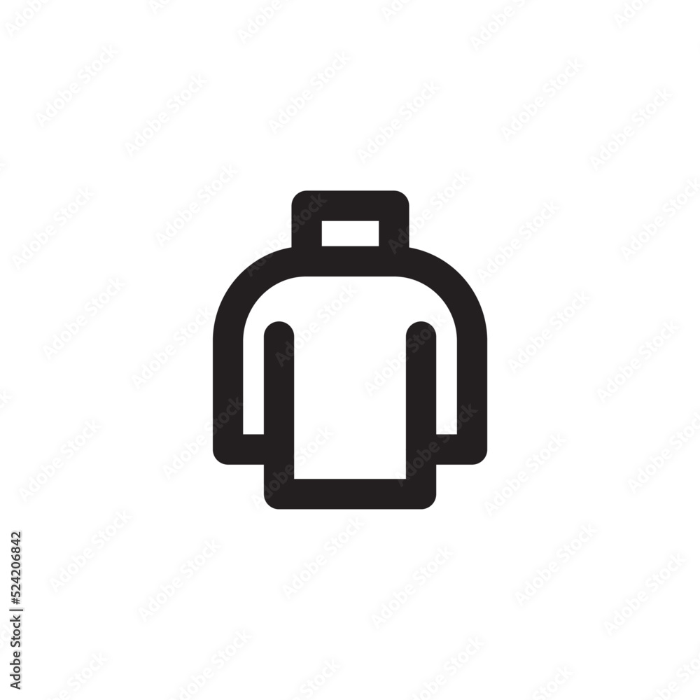 Simple turtleneck sweater icon, Vector outline icon on white background. Simple turtleneck sweater icon, Vector outline icon on white background.