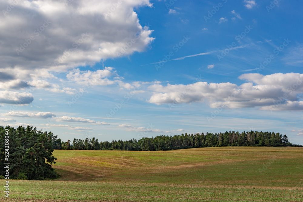Landscape of the countryside. Czech. Typical summer countryside landscape. Landscape of the countryside. Czech. Typical summer countryside landscape.