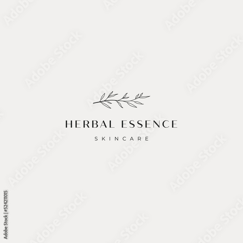 Beauty Logo Concept - Minimalist Branding for Beauty, Skincare, Cosmetic, Essential Oil or Scented Candle Brand.